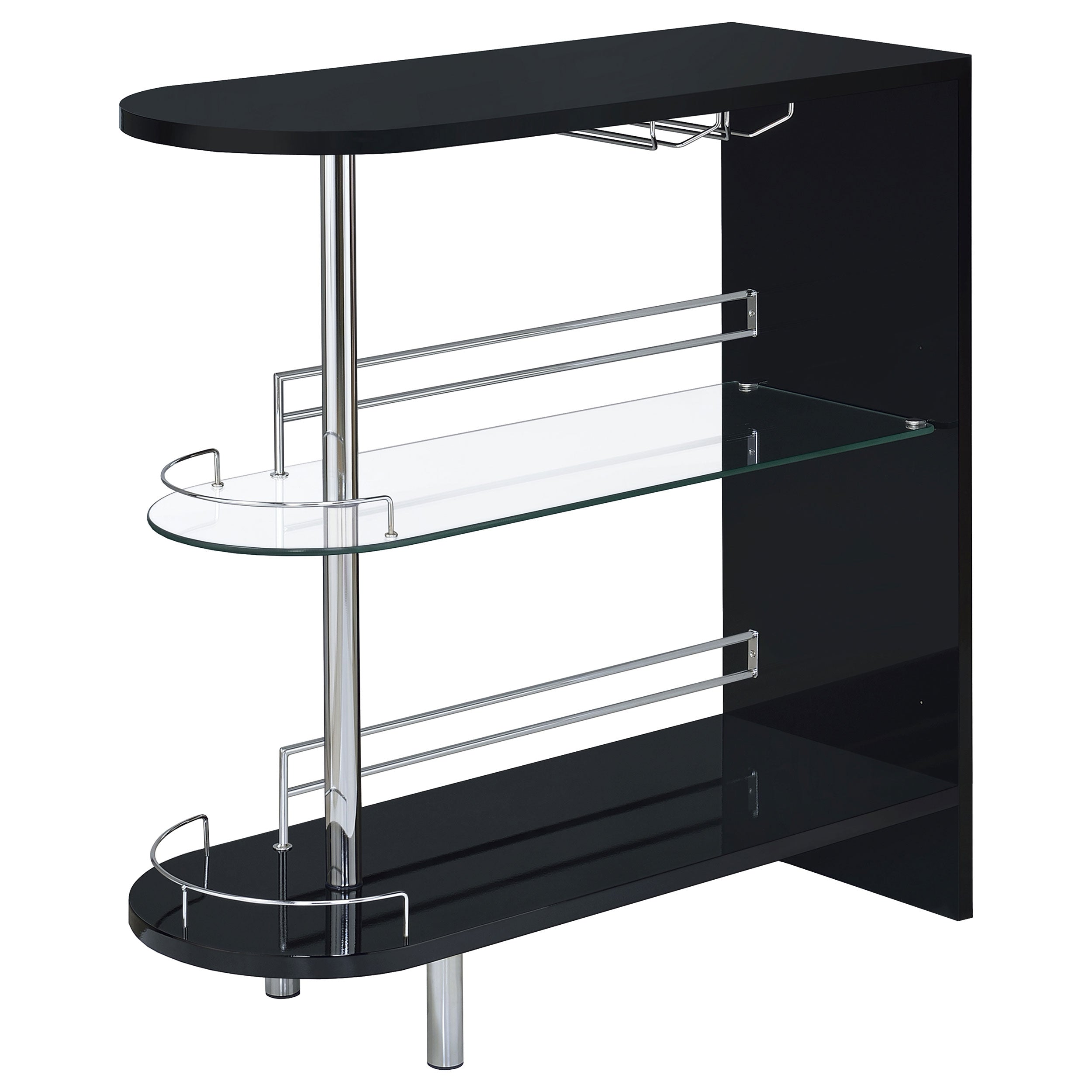Adolfo Rectangular 2-tier Home Bar Table High Gloss