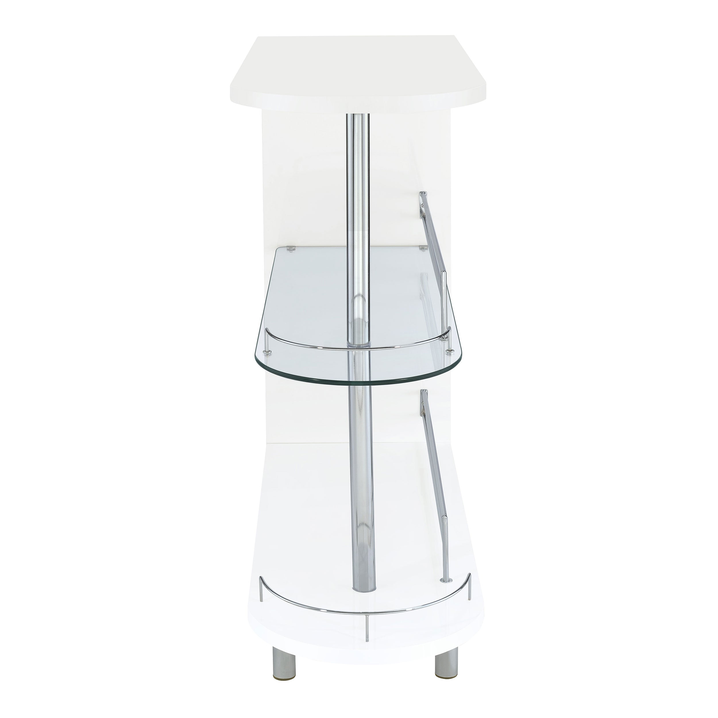 Adolfo Rectangular 2-tier Home Bar Table High Gloss