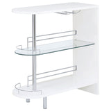 Adolfo Rectangular 2-tier Home Bar Table High Gloss