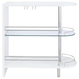 Adolfo Rectangular 2-tier Home Bar Table High Gloss