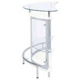 Amarillo Freestanding Glass Top Home Bar Wine Cabinet