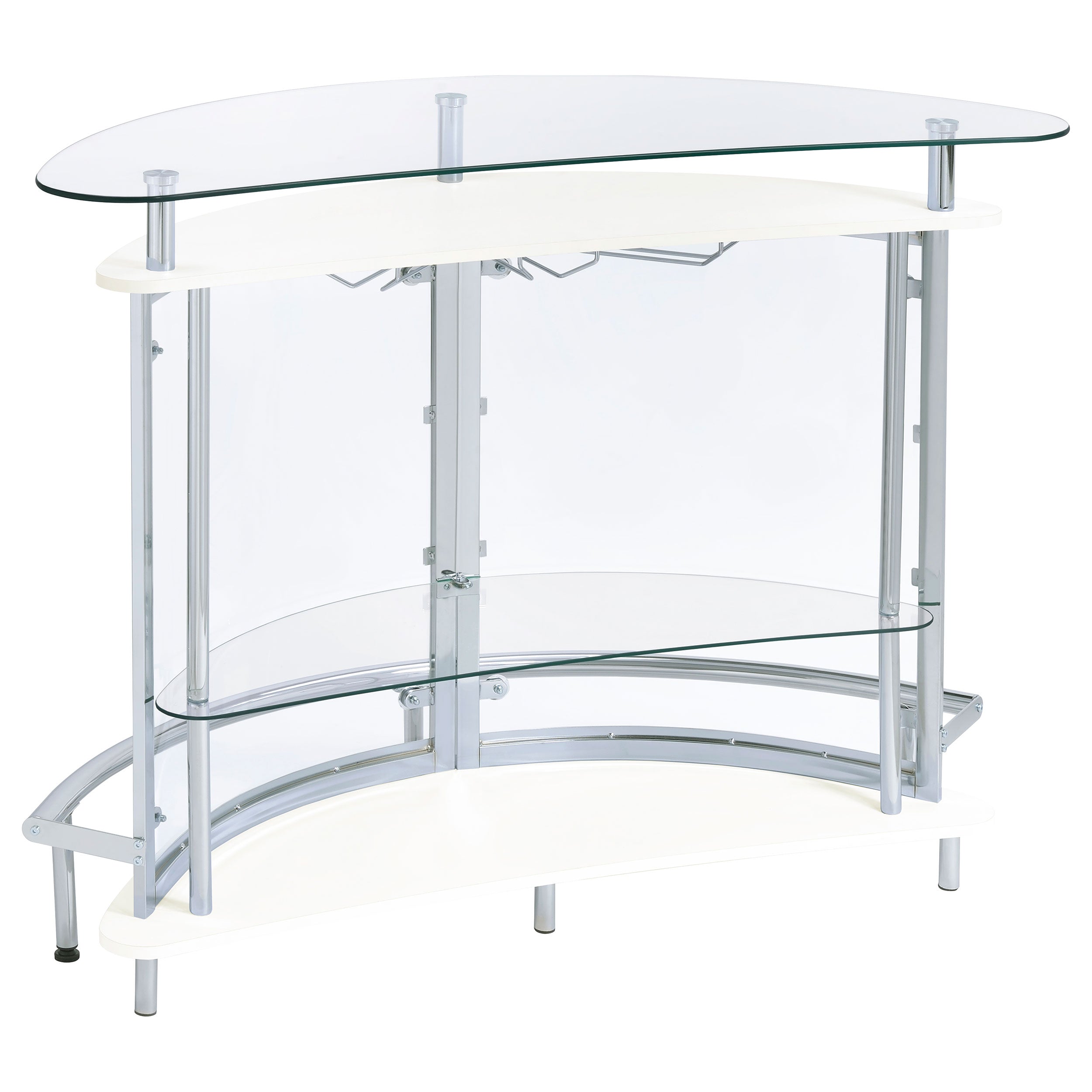 Amarillo Freestanding Glass Top Home Bar Wine Cabinet