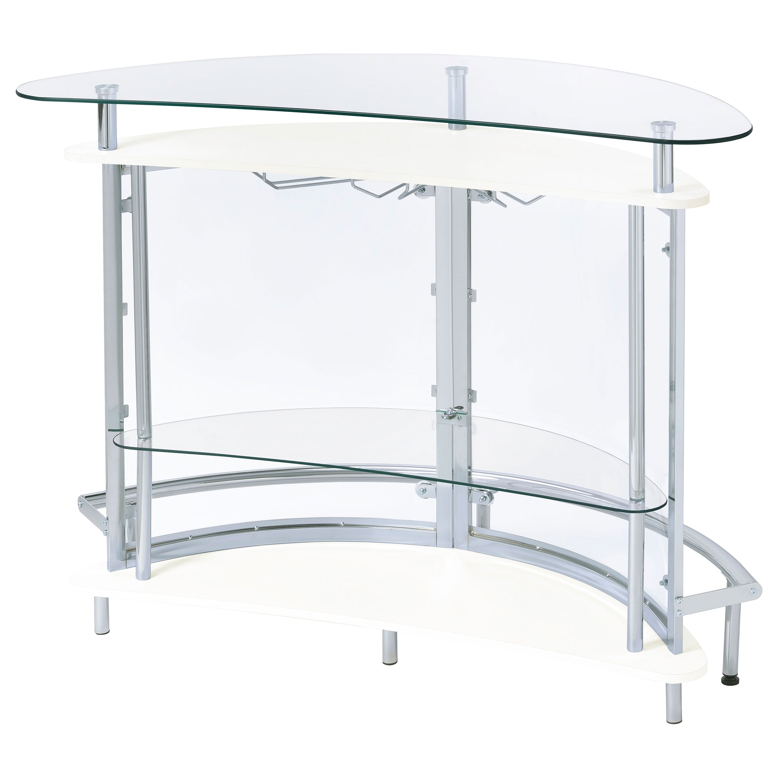 Amarillo Freestanding Glass Top Home Bar Wine Cabinet