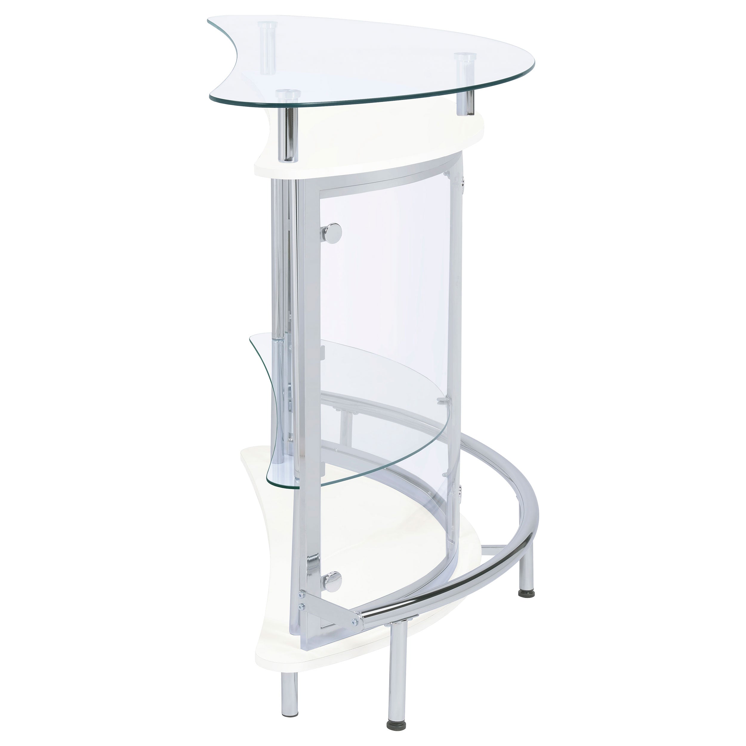Amarillo Freestanding Glass Top Home Bar Wine Cabinet