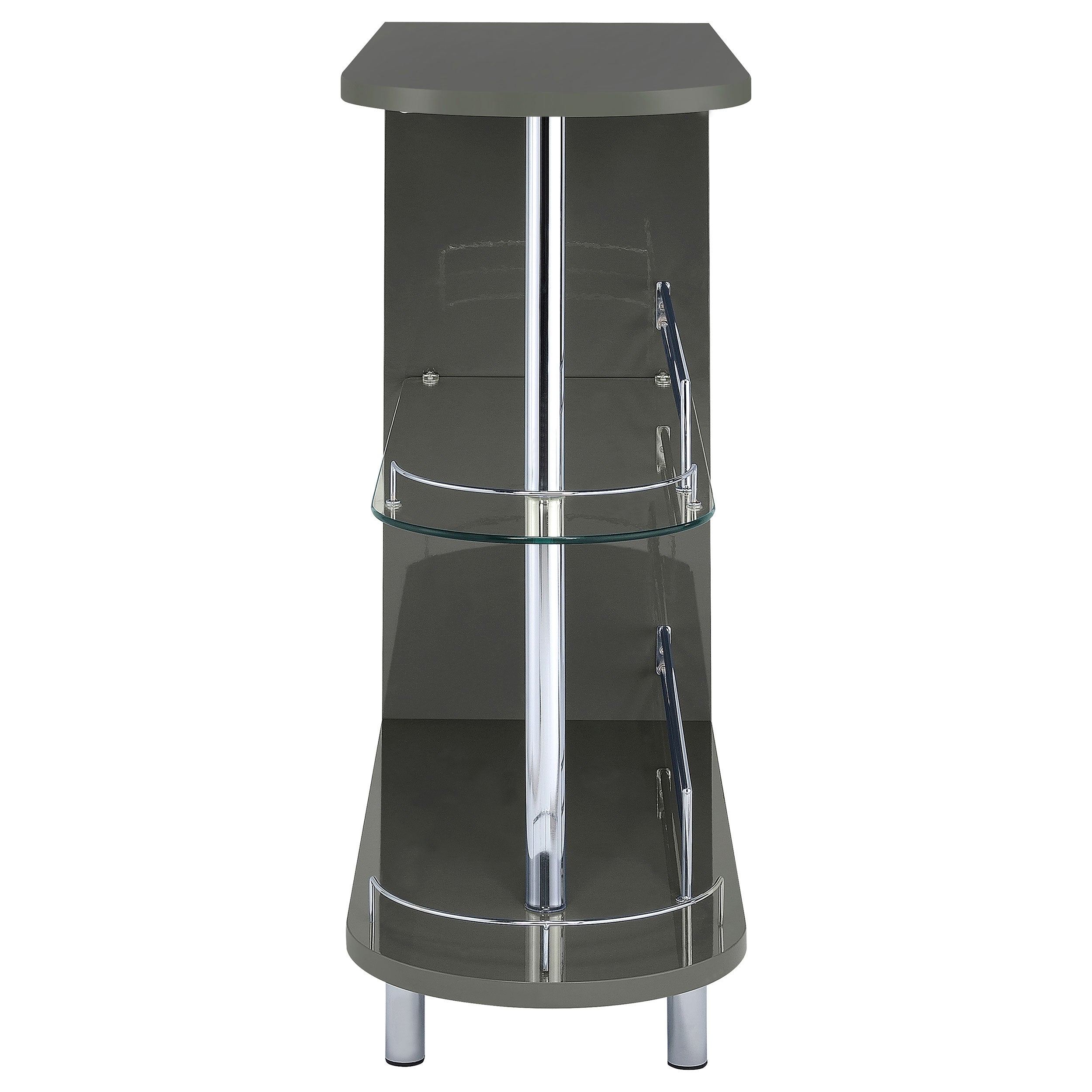Adolfo Rectangular 2-tier Home Bar Table High Gloss