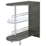 Adolfo Rectangular 2-tier Home Bar Table High Gloss