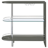 Adolfo Rectangular 2-tier Home Bar Table High Gloss