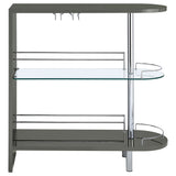 Adolfo Rectangular 2-tier Home Bar Table High Gloss