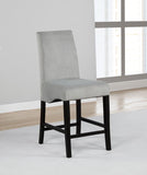 Stanton Velvet Upholstered Counter Chair Grey (Set of 2)