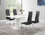 Anges Dining Table Set High Gloss