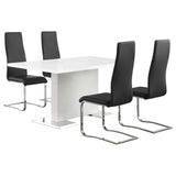 Anges Dining Table Set High Gloss