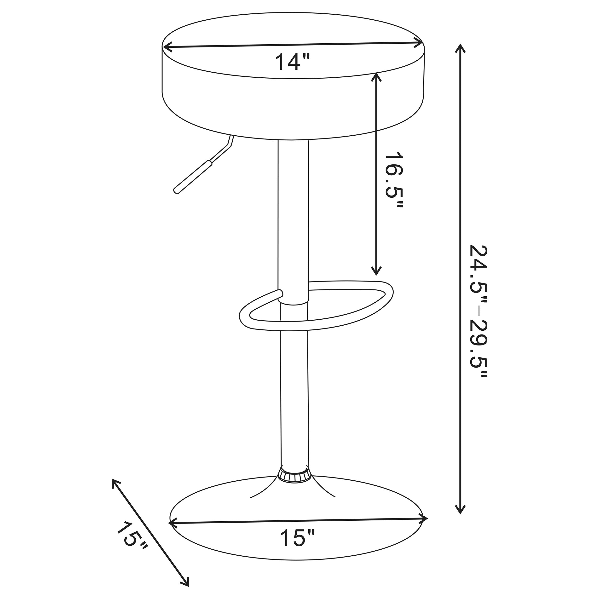 Ramses Adjustable Backless Bar Stool