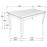 Dalila Rectangular 66-inch Wood Dining Table