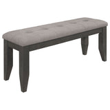 Dalila Leatherette Upholstered Wood Dining Bench