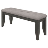 Dalila Leatherette Upholstered Wood Dining Bench