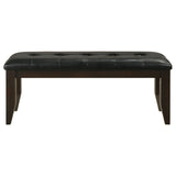 Dalila Leatherette Upholstered Wood Dining Bench