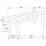 Dalila Leatherette Upholstered Wood Dining Bench