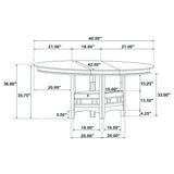 Lavon Oval 60-inch Extension Counter Dining Table