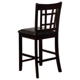 Lavon Wood Counter Chair Tan and (Set of 2)