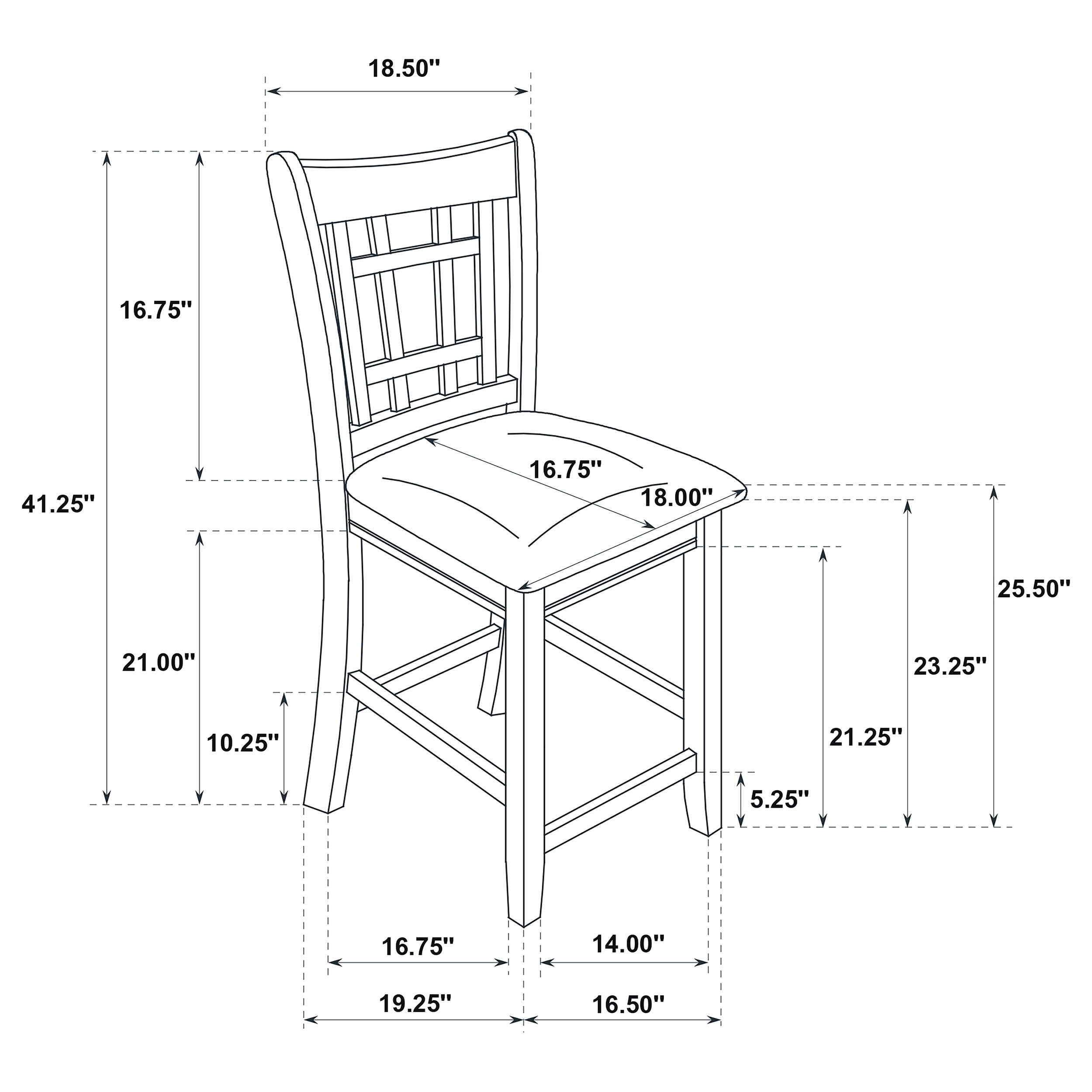 Lavon Wood Counter Chair Tan and (Set of 2)