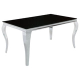 Carone 81-inch Rectangular Glass Dining Set