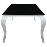 Carone Rectangular 61-inch Glass Top Dining Table