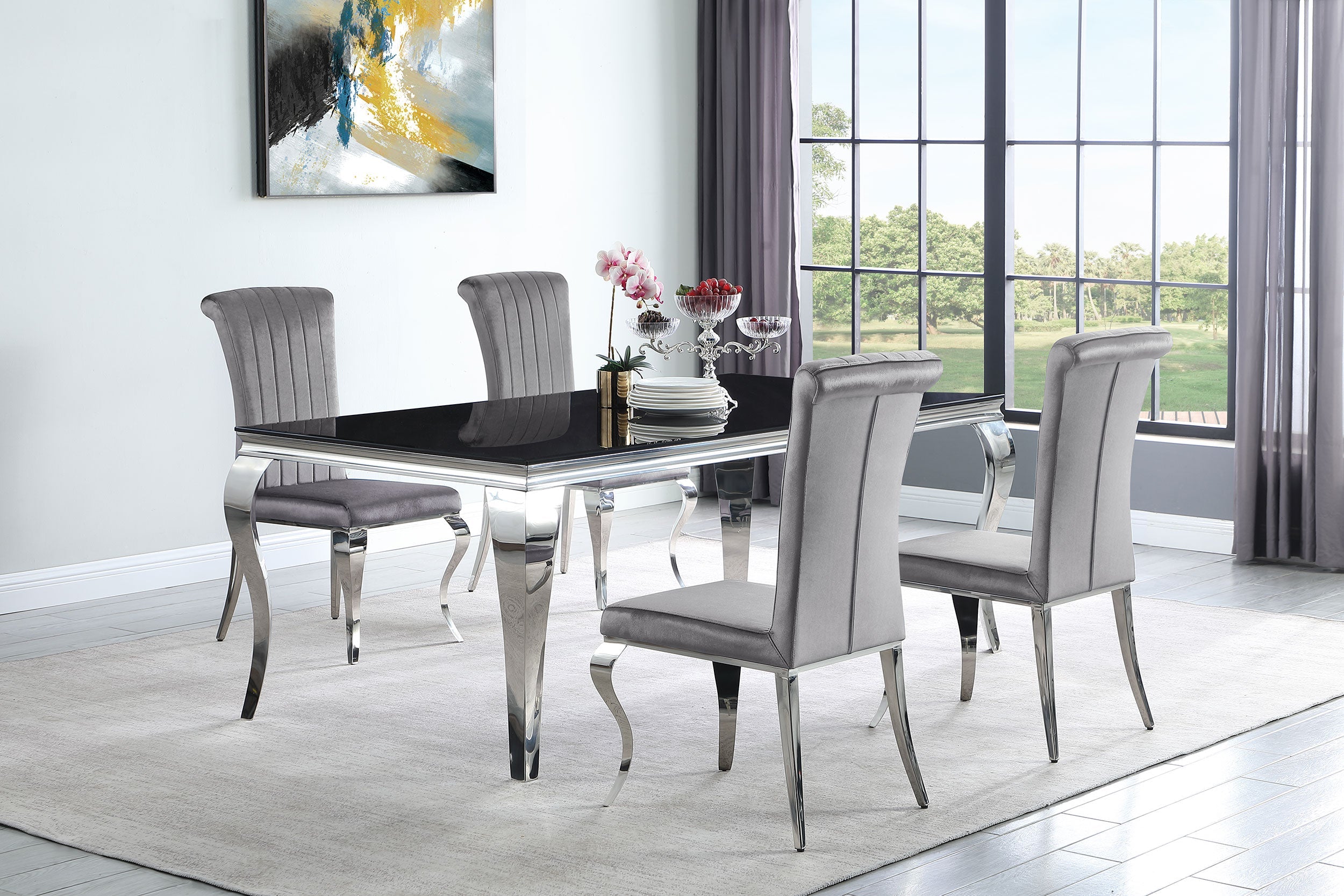 Betty Velvet Upholstered Dining Side Chair (Set of 4)