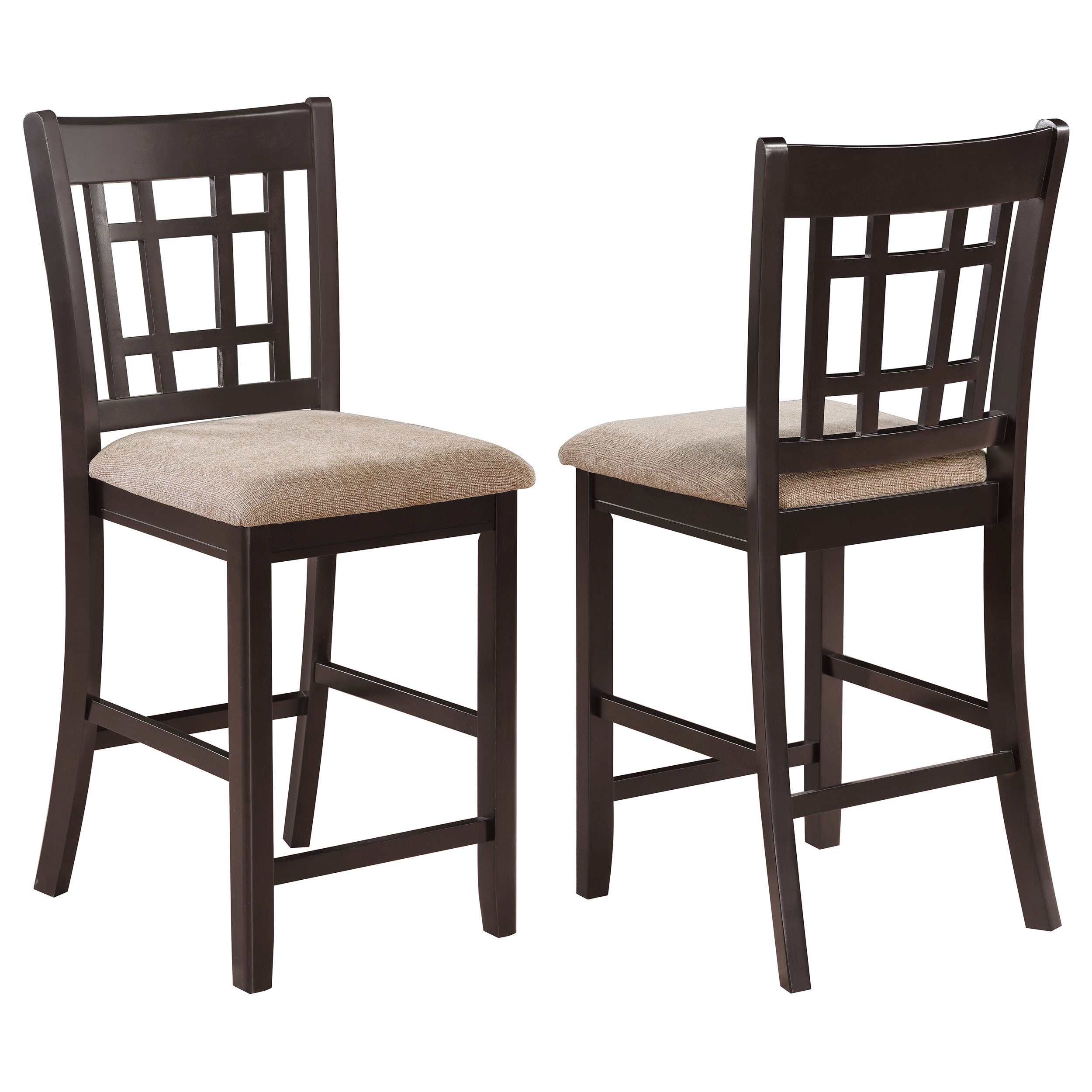 Lavon Wood Counter Chair Tan and (Set of 2)