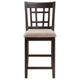 Lavon Wood Counter Chair Tan and (Set of 2)