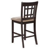 Lavon Wood Counter Chair Tan and (Set of 2)