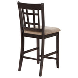 Lavon Wood Counter Chair Tan and (Set of 2)