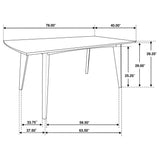 Malone Rectangular 78-inch Wood Dining Table Dark Walnut
