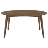 Jedda Oval 60-inch Extension Leaf Dining Table Dark Walnut