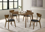 Jedda Oval 60-inch Extension Leaf Dining Table Dark Walnut