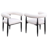 Dunmore Boucle Upholstered Dining Arm Chair (Set of 2)