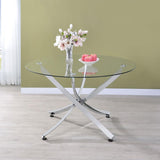 Beckham Round 46-inch Glass Top Dining Table