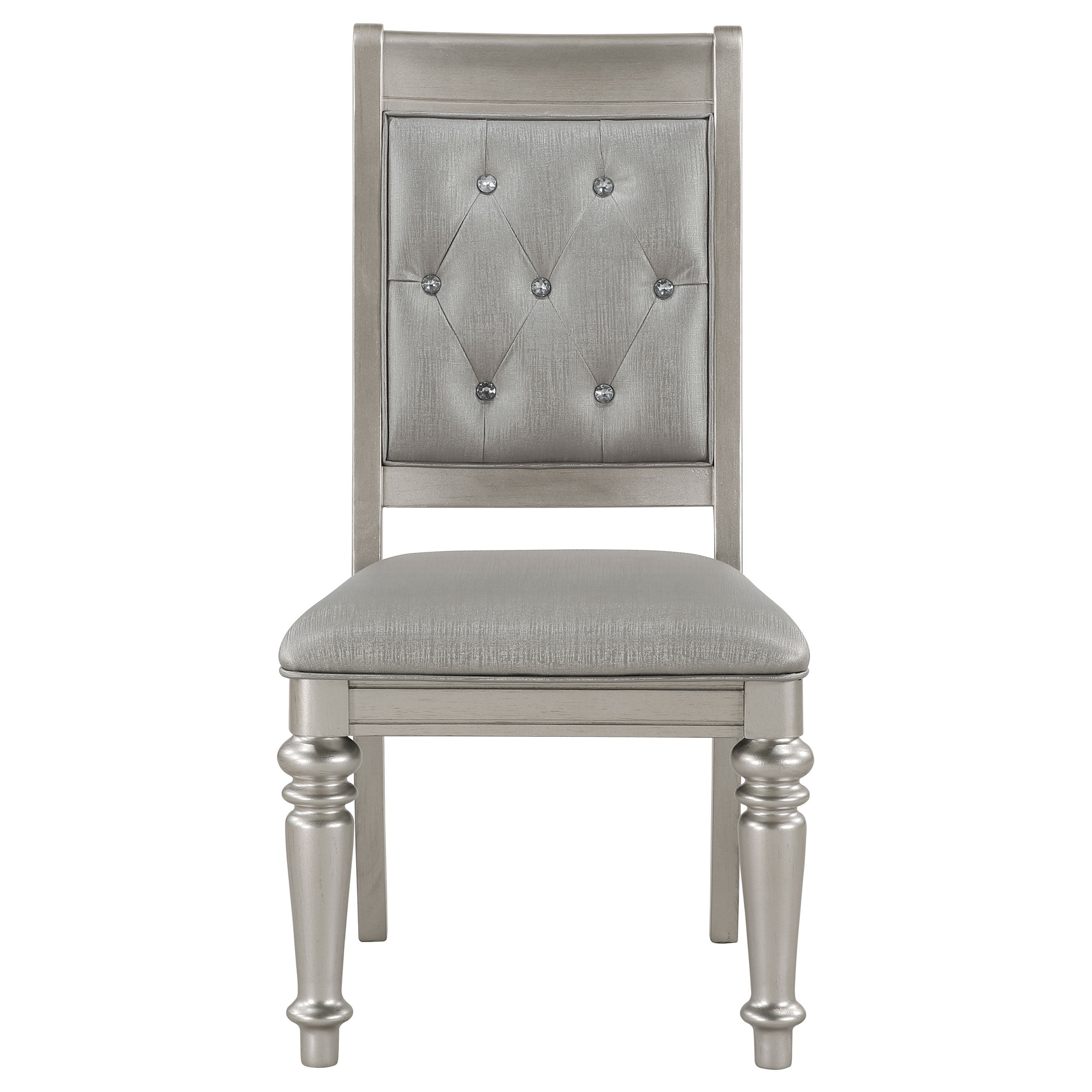 Bling Game Dining Side Chair Metallic Platinum (Set of 2)