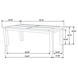 Coleman Rectangular 79-inch Dining Table Rustic Golden Brown