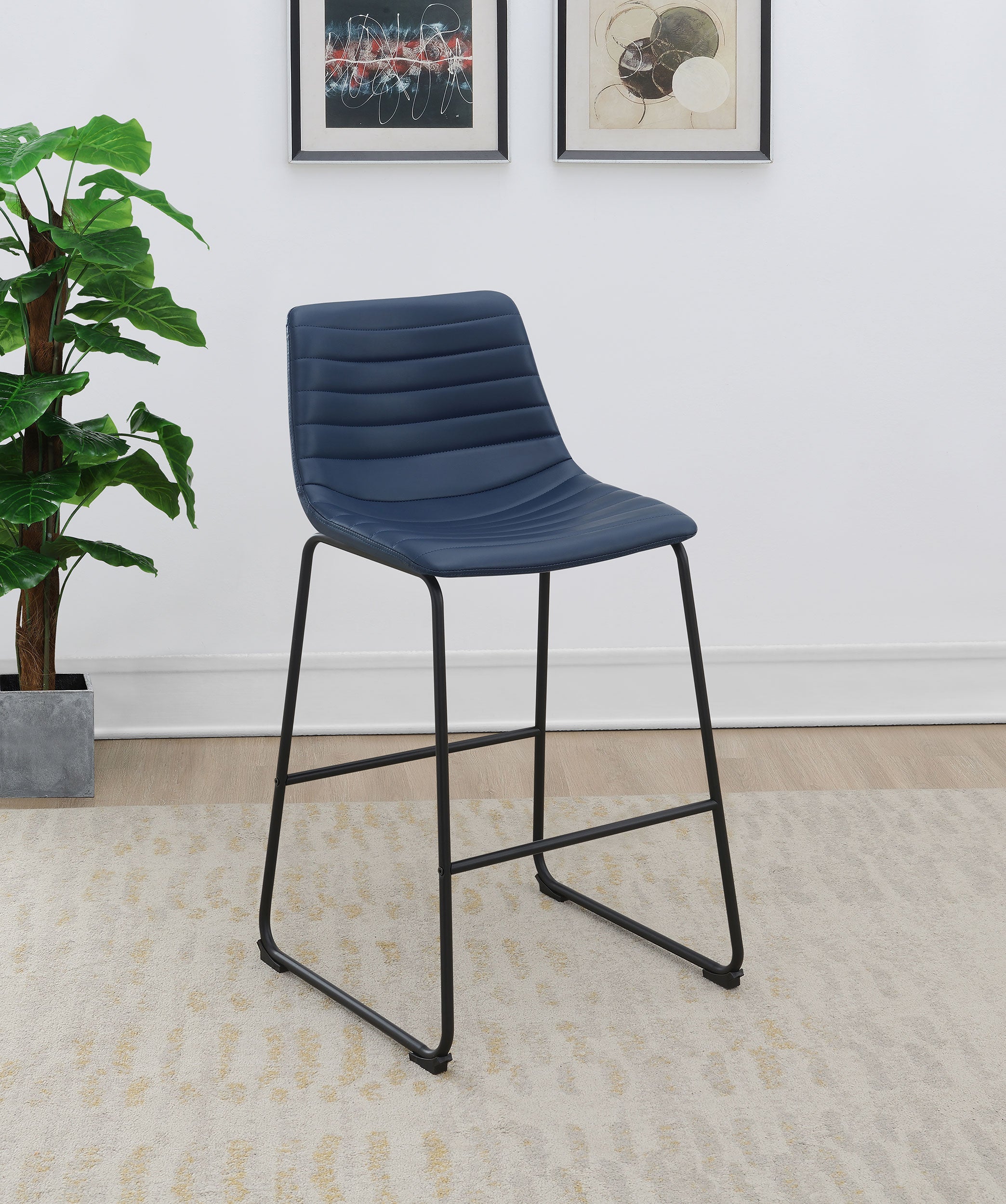 Zuni Faux Leather Upholstered Counter Chair (Set of 2)
