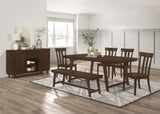 Reynolds Rectangular 79-inch Wood Dining Table Brown Oak