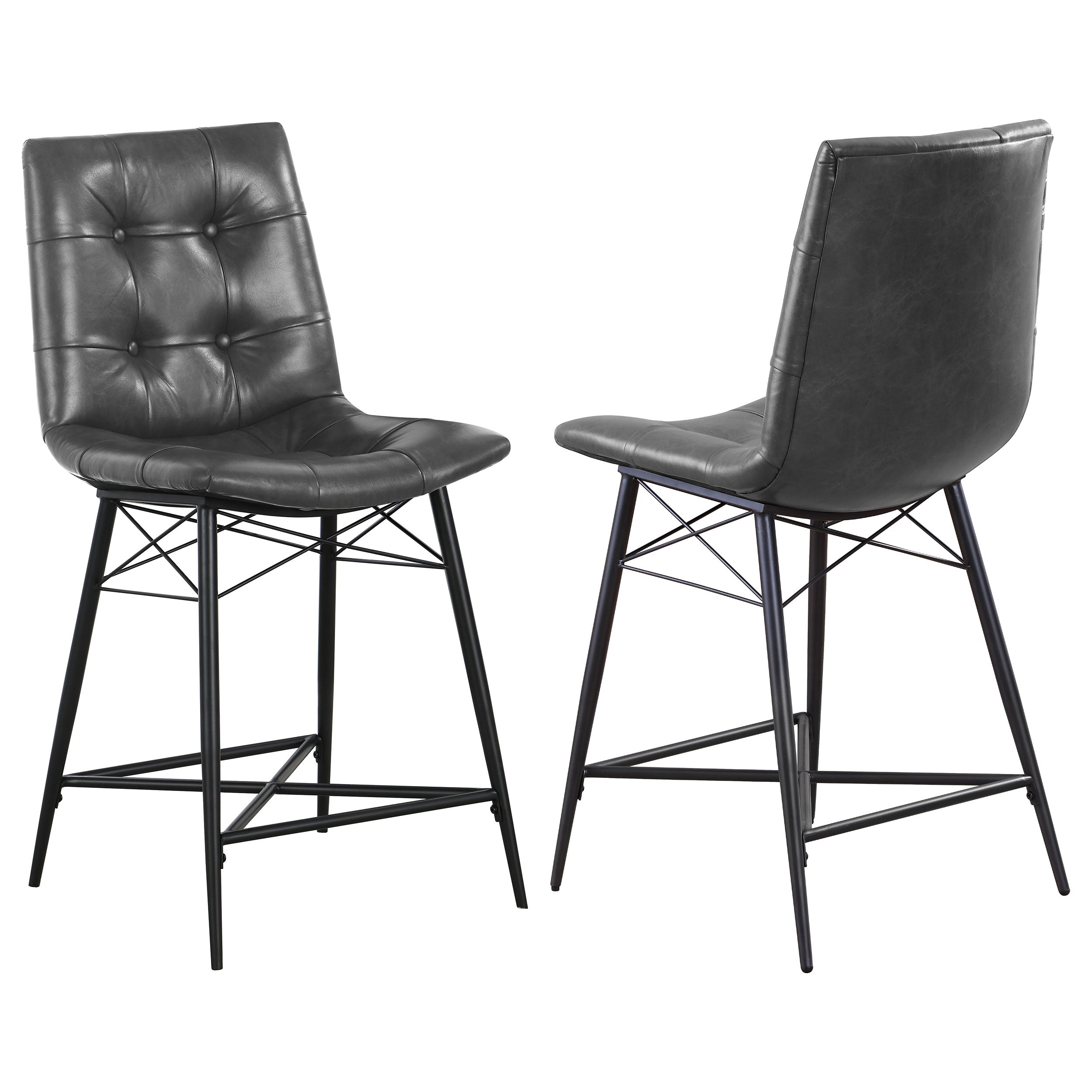 Aiken Upholstered Tufted Counter Chair (Set of 2)
