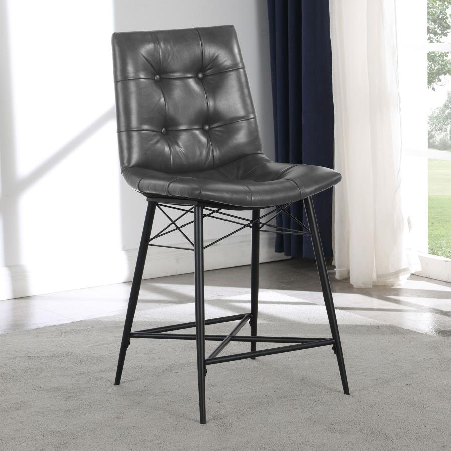 Aiken Upholstered Tufted Counter Chair (Set of 2)