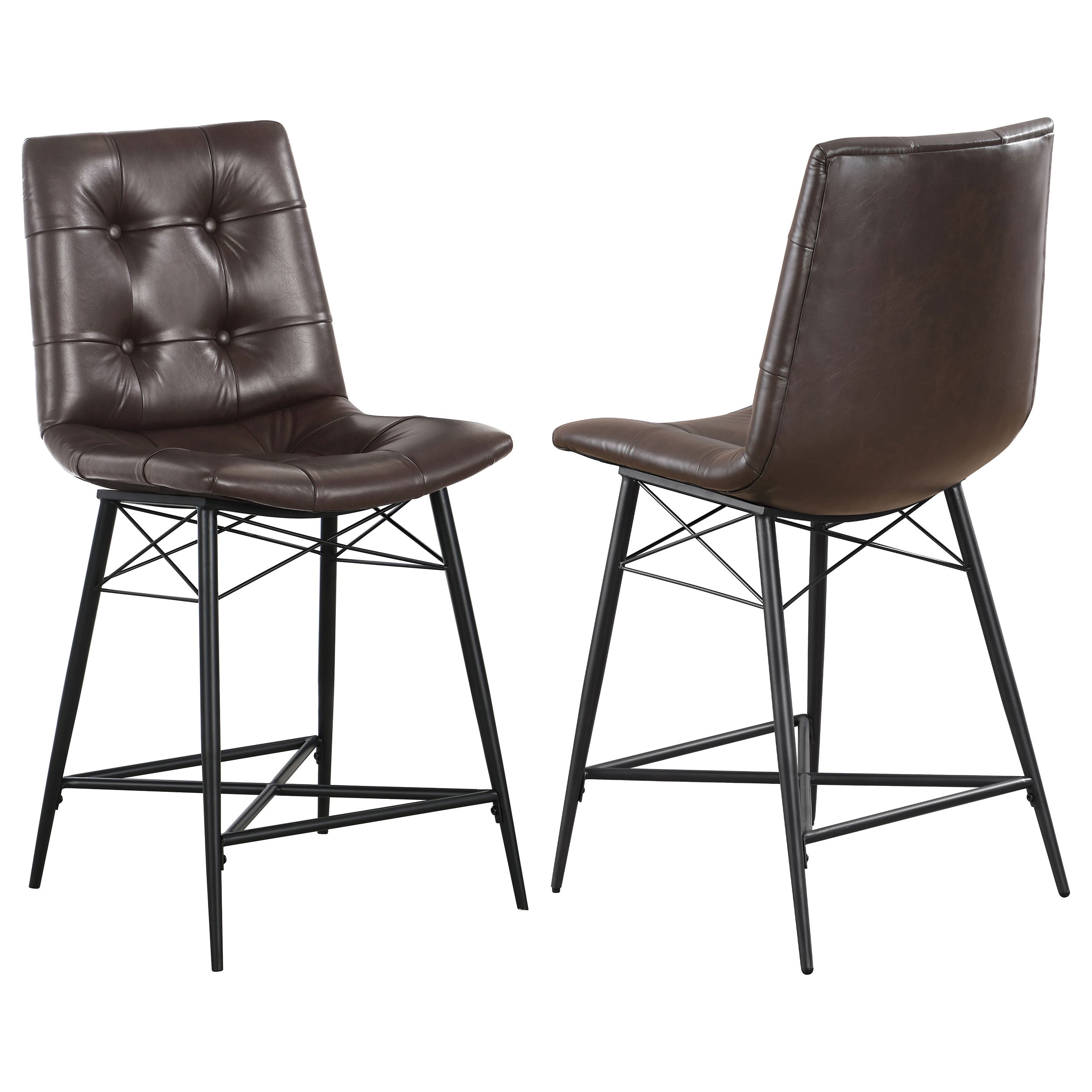 Aiken Upholstered Tufted Counter Chair (Set of 2)