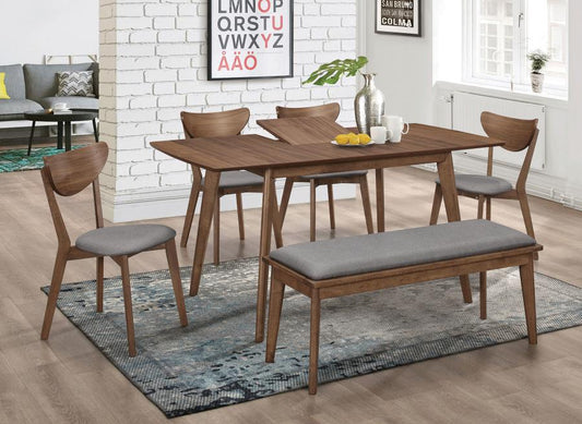 Alfredo Butterfly Leaf Dining Set Natural Walnut