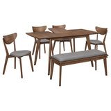Alfredo Butterfly Leaf Dining Set Natural Walnut