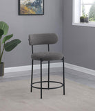 Viola Boucle Upholstered Counter Chair Grey (Set of 2)