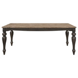 Bridget Rectangular Dining Set Charcoal Sand Through