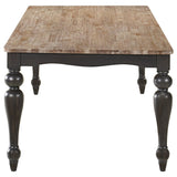 Bridget Rectangular Dining Set Charcoal Sand Through