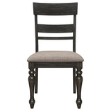 Bridget Rectangular Dining Set Charcoal Sand Through