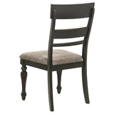 Bridget Rectangular Dining Set Charcoal Sand Through